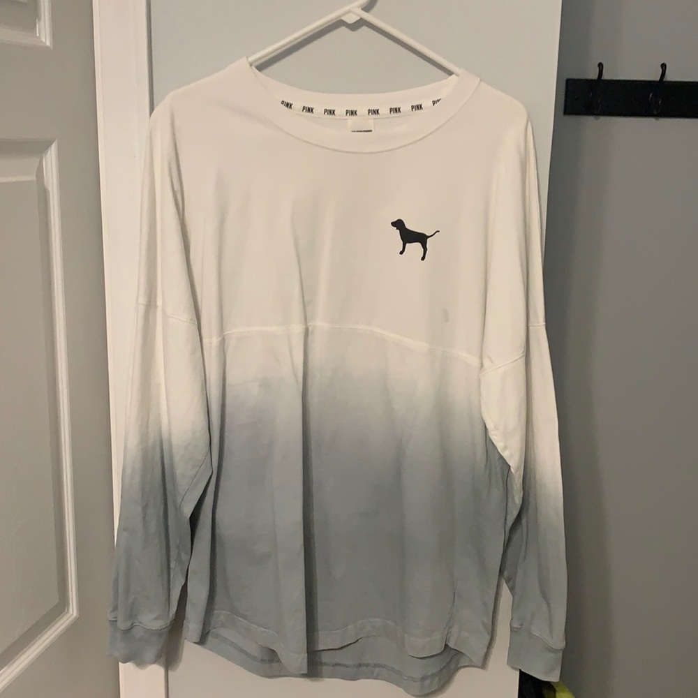 women’s PINK medium long sleeve tee - ombré